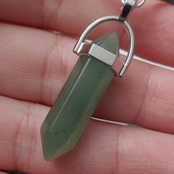 Jade Crystal Necklace - Picture 2 of 2